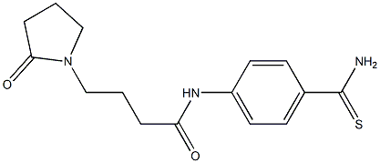 N-(4-carbamothioylphenyl)-4-(2-oxopyrrolidin-1-yl)butanamide 化学構造式