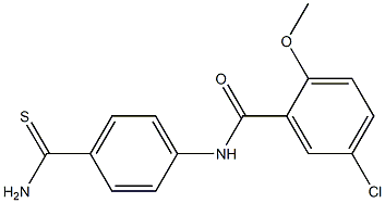 N-(4-carbamothioylphenyl)-5-chloro-2-methoxybenzamide,,结构式