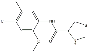 N-(4-chloro-2-methoxy-5-methylphenyl)-1,3-thiazolidine-4-carboxamide Structure