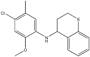 N-(4-chloro-2-methoxy-5-methylphenyl)-3,4-dihydro-2H-1-benzothiopyran-4-amine,,结构式