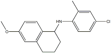 N-(4-chloro-2-methylphenyl)-6-methoxy-1,2,3,4-tetrahydronaphthalen-1-amine Struktur