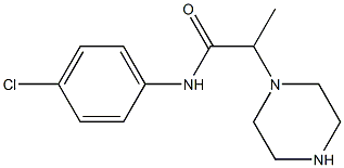 N-(4-chlorophenyl)-2-(piperazin-1-yl)propanamide Struktur