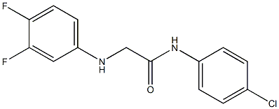 N-(4-chlorophenyl)-2-[(3,4-difluorophenyl)amino]acetamide,,结构式