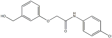 N-(4-chlorophenyl)-2-[3-(hydroxymethyl)phenoxy]acetamide 结构式