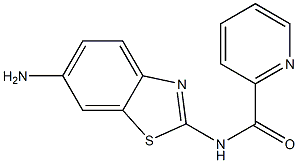 N-(6-amino-1,3-benzothiazol-2-yl)pyridine-2-carboxamide 结构式