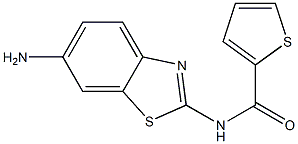 N-(6-amino-1,3-benzothiazol-2-yl)thiophene-2-carboxamide,,结构式