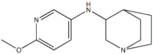 N-(6-methoxypyridin-3-yl)-1-azabicyclo[2.2.2]octan-3-amine,,结构式