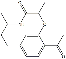 N-(butan-2-yl)-2-(2-acetylphenoxy)propanamide Structure