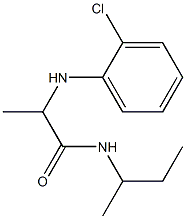 N-(butan-2-yl)-2-[(2-chlorophenyl)amino]propanamide,,结构式