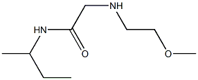 N-(butan-2-yl)-2-[(2-methoxyethyl)amino]acetamide,,结构式