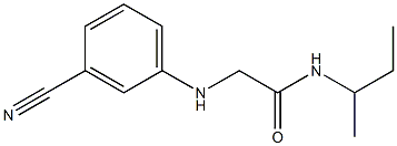 N-(butan-2-yl)-2-[(3-cyanophenyl)amino]acetamide 化学構造式