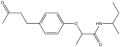 N-(butan-2-yl)-2-[4-(3-oxobutyl)phenoxy]propanamide Structure