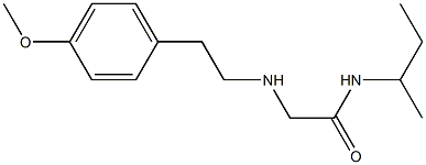 N-(butan-2-yl)-2-{[2-(4-methoxyphenyl)ethyl]amino}acetamide,,结构式