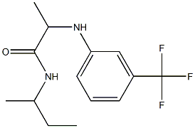 N-(butan-2-yl)-2-{[3-(trifluoromethyl)phenyl]amino}propanamide 化学構造式