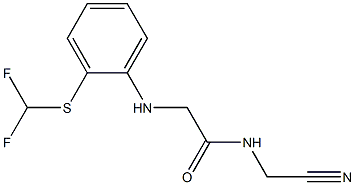 N-(cyanomethyl)-2-({2-[(difluoromethyl)sulfanyl]phenyl}amino)acetamide Structure