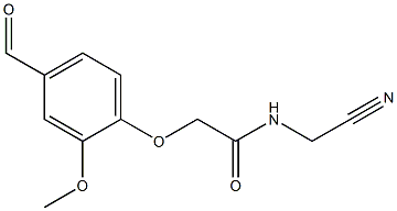 N-(cyanomethyl)-2-(4-formyl-2-methoxyphenoxy)acetamide Struktur