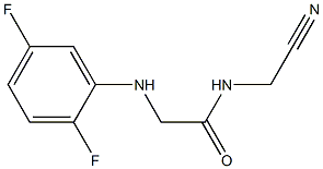 N-(cyanomethyl)-2-[(2,5-difluorophenyl)amino]acetamide Struktur