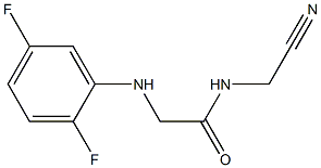 N-(cyanomethyl)-2-[(2,5-difluorophenyl)amino]acetamide 化学構造式