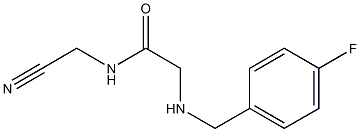 N-(cyanomethyl)-2-{[(4-fluorophenyl)methyl]amino}acetamide Structure