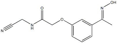 N-(cyanomethyl)-2-{3-[(1E)-N-hydroxyethanimidoyl]phenoxy}acetamide Struktur
