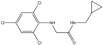 N-(cyclopropylmethyl)-2-[(2,4,6-trichlorophenyl)amino]acetamide|