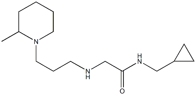N-(cyclopropylmethyl)-2-{[3-(2-methylpiperidin-1-yl)propyl]amino}acetamide Struktur