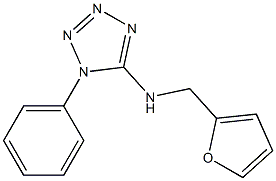 N-(furan-2-ylmethyl)-1-phenyl-1H-1,2,3,4-tetrazol-5-amine Struktur