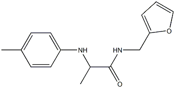 N-(furan-2-ylmethyl)-2-[(4-methylphenyl)amino]propanamide Structure