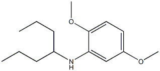 N-(heptan-4-yl)-2,5-dimethoxyaniline Struktur