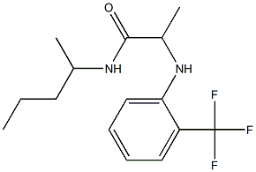 N-(pentan-2-yl)-2-{[2-(trifluoromethyl)phenyl]amino}propanamide,,结构式