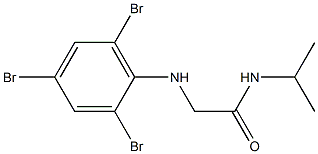 N-(propan-2-yl)-2-[(2,4,6-tribromophenyl)amino]acetamide 化学構造式