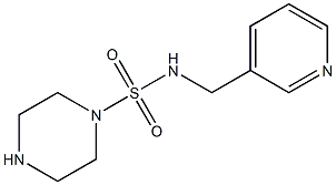 N-(pyridin-3-ylmethyl)piperazine-1-sulfonamide,,结构式