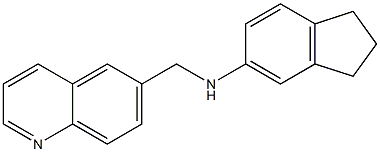 N-(quinolin-6-ylmethyl)-2,3-dihydro-1H-inden-5-amine Structure