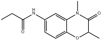 Propanamide,  N-(3,4-dihydro-2,4-dimethyl-3-oxo-2H-1,4-benzoxazin-6-yl)- Struktur