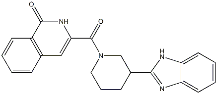 1(2H)-Isoquinolinone,  3-[[3-(1H-benzimidazol-2-yl)-1-piperidinyl]carbonyl]- Structure