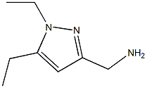 1H-Pyrazole-3-methanamine,  1,5-diethyl- 结构式