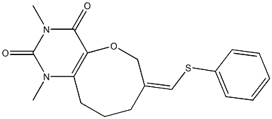  1H-Oxocino[3,2-d]pyrimidine-2,4(3H,6H)-dione,  7,8,9,10-tetrahydro-1,3-dimethyl-7-[(phenylthio)methylene]-,  (7Z)-