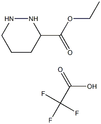 Hexahydropyridazine-3-carboxylic  acid  ethyl  ester  trifluoroacetate  salt 化学構造式