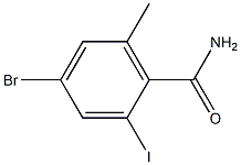 4-Bromo-2-iodo-6-methyl-benzamide 化学構造式