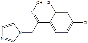 1-(2,4-Dichloro-phenyl)-2-imidazol-1-yl-ethanone oxime 化学構造式