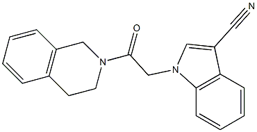 1-[2-(3,4-dihydro-2(1H)-isoquinolinyl)-2-oxoethyl]-1H-indole-3-carbonitrile 结构式