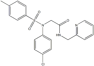 2-{4-chloro[(4-methylphenyl)sulfonyl]anilino}-N-(pyridin-2-ylmethyl)acetamide,,结构式