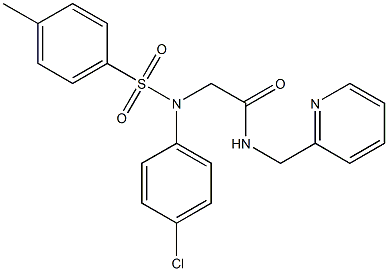 2-{4-chloro[(4-methylphenyl)sulfonyl]anilino}-N-(pyridin-2-ylmethyl)acetamide Structure