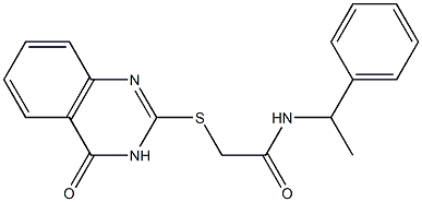 2-[(4-oxo-3,4-dihydro-2-quinazolinyl)sulfanyl]-N-(1-phenylethyl)acetamide Structure