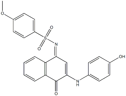 N-(3-(4-hydroxyanilino)-4-oxo-1(4H)-naphthalenylidene)-4-methoxybenzenesulfonamide,,结构式