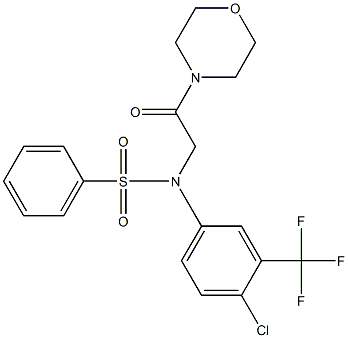 N-[4-chloro-3-(trifluoromethyl)phenyl]-N-[2-(4-morpholinyl)-2-oxoethyl]benzenesulfonamide