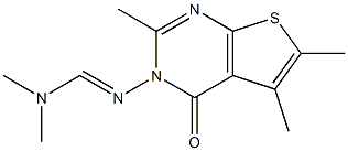 N,N-dimethyl-N'-(2,5,6-trimethyl-4-oxothieno[2,3-d]pyrimidin-3(4H)-yl)imidoformamide Structure