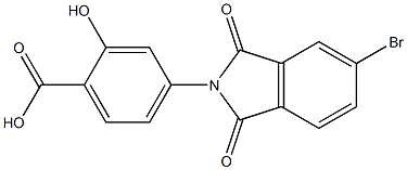 4-(5-bromo-1,3-dioxo-1,3-dihydro-2H-isoindol-2-yl)-2-hydroxybenzoic acid Structure