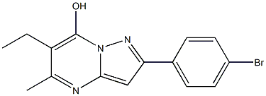 2-(4-bromophenyl)-6-ethyl-5-methylpyrazolo[1,5-a]pyrimidin-7-ol 化学構造式