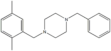 1-benzyl-4-(2,5-dimethylbenzyl)piperazine Struktur